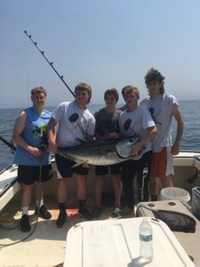Blackfin Tuna, a large fish caught by 5 people while fishing in NH