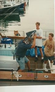 Anglers with a bountiful fishing catch in New Hampshire
