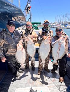 4 anglers fishing in California catching fish