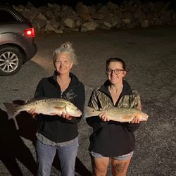Two redfish caught during fishing in Manteo