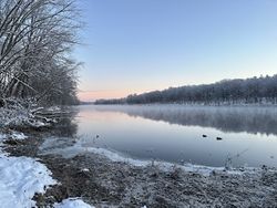 Great fishing adventure in the beautiful Maine landscape