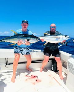 Two yellowfin tuna and blackfin tuna caught in West Bay
