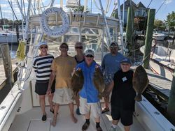 6 anglers fishing on a cruises and fishing expedition in Forked River