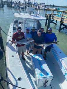 7 people fishing for 2 large fish in FL