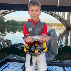 Single fisherman angling in Missouri