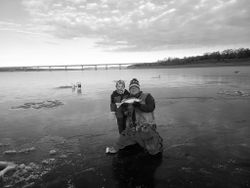Two people fishing in SD
