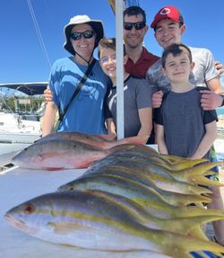2 big fish caught by 5 people while fishing and touring in Marathon