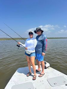 Two anglers fishing in Rockport