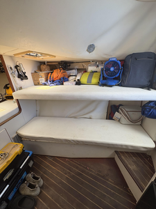 Organized boat ready for West Palm Beach fishing adventures!
