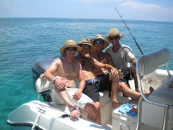 Four people fishing in West Palm Beach