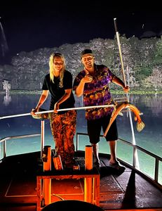 Two people fishing at Lake City