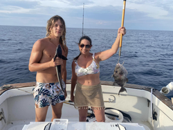 Fishing for a grey triggerfish in FL