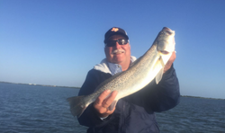 Two people fishing in Port Aransas
