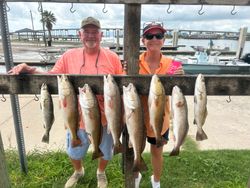 Spotted weakfish and redfish caught in TX