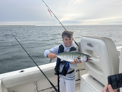 Reeling in an Atlantic Bonito off Yarmouth's coast - DeepSea thrills!