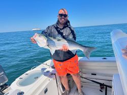A striped bass caught while fishing in Yarmouth