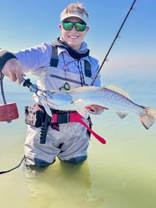 Speckled trout catch from fishing trip in Corpus Christi TX shallow waters