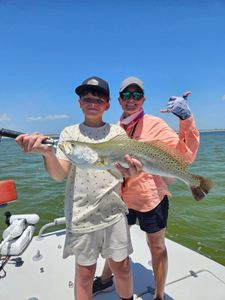 Spotted weakfish, 27 inches, fishing in TX