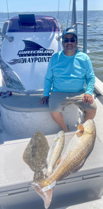 Three summer flounder fish caught in TX