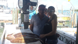 Two people fishing in Islamorada