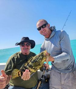 Two people fishing in Islamorada