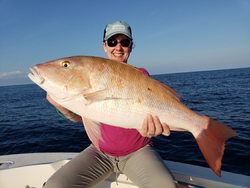 Mutton Snapper, a 36-inch fishing catch, in Islamorada
