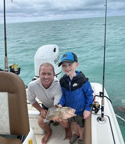 Red grouper catch on fishing boat in Islamorada FL waters