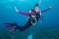 Exploring the underwater adventure with clear visibility and exciting conditions.