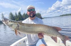 Muskellunge caught while fishing in Minocqua