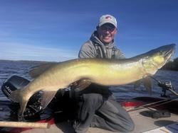 Muskellunge fish caught on a fishing trip in WI