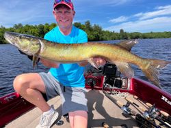 Muskellunge caught while fishing in Minocqua
