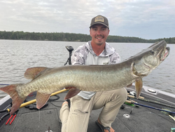 Muskellunge fish caught while fishing in WI