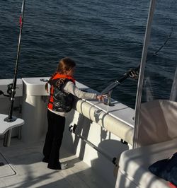 Lone angler fishing in New York City