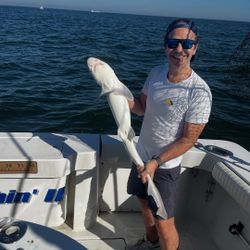 A person fishing in New York City
