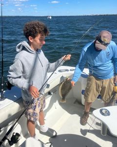 Fishing with a Southern Flounder in NY