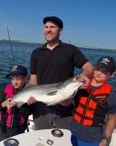 Striped bass caught while fishing in NY