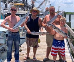3 great barracuda fish caught in Jacksonville, Florida