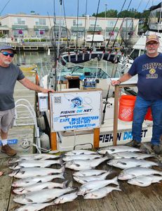 Two anglers on a fishing cruise in Port Washington