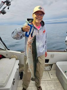 Rainbow trout caught during fishing charter in Port Washington WI