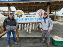 Two rainbow trout caught in WI
