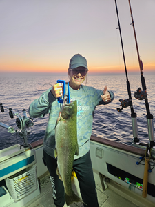 Great trolling session with clearing afternoon weather at Port Washington Marina!