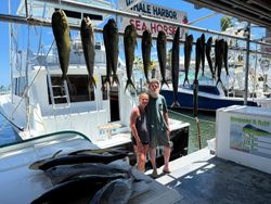 Two people fishing for 6 fish in Islamorada