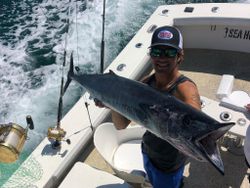 One fisherman with a big 27-inch catch in Islamorada