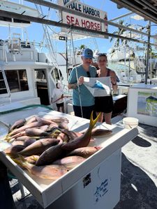 Two people fishing in Islamorada