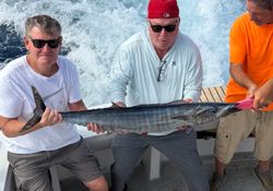 Wahoo fish catch displayed on fishing boat in Islamorada FL