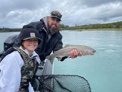 Beautiful Rainbow Trout out of the Alaskan waters.