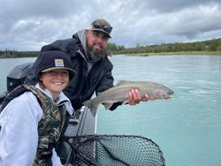 A Rainbow Trout caught while fishing in Sterling