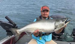 Chinook Salmon caught while fishing in Traverse City