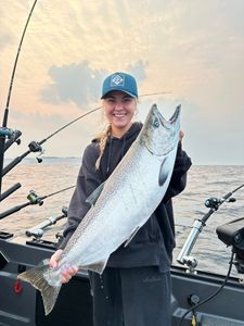 A Chinook Salmon caught while fishing in Traverse City
