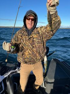 A person fishing in Traverse City